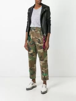 Marc Jacobs camouflage print belted trousers