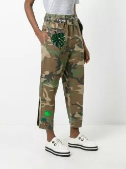 Marc Jacobs camouflage print belted trousers