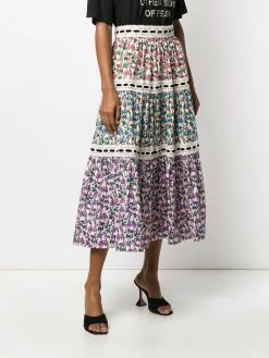 Marc Jacobs floral print A-line skirt