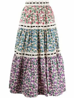 Marc Jacobs floral print A-line skirt