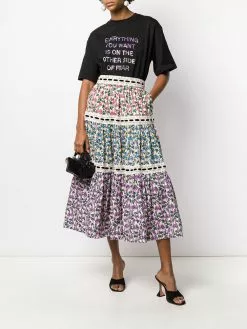 Marc Jacobs floral print A-line skirt