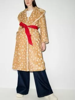 Marc Jacobs animal print tied waist coat