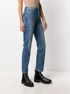 Marc Jacobs lip patch straight-fit jeans