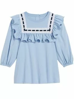 Marc Jacobs lace-trimmed cotton blouse
