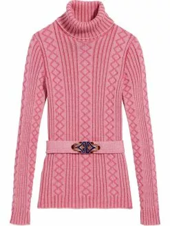 Marc Jacobs belted ribbed-knit jumper