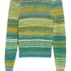 Marc Jacobs metallic striped rib-trimmed jumper