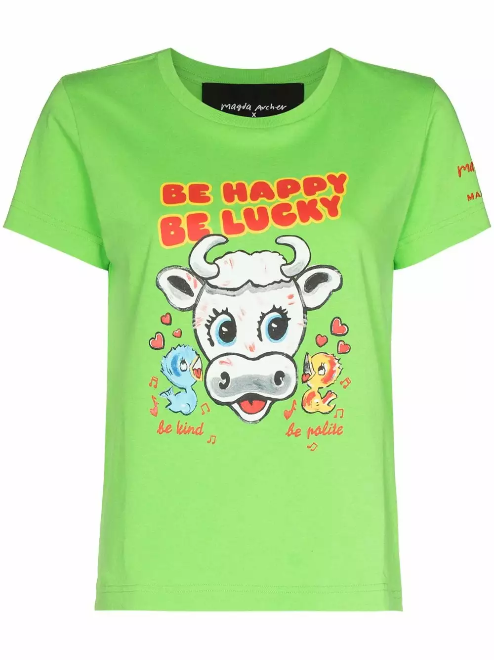Marc Jacobs X Magda Archer Be Happy Be Lucky cotton T shirt 3 Marc Jacobs x Magda Archer Be Happy Be Lucky cotton T-shirt