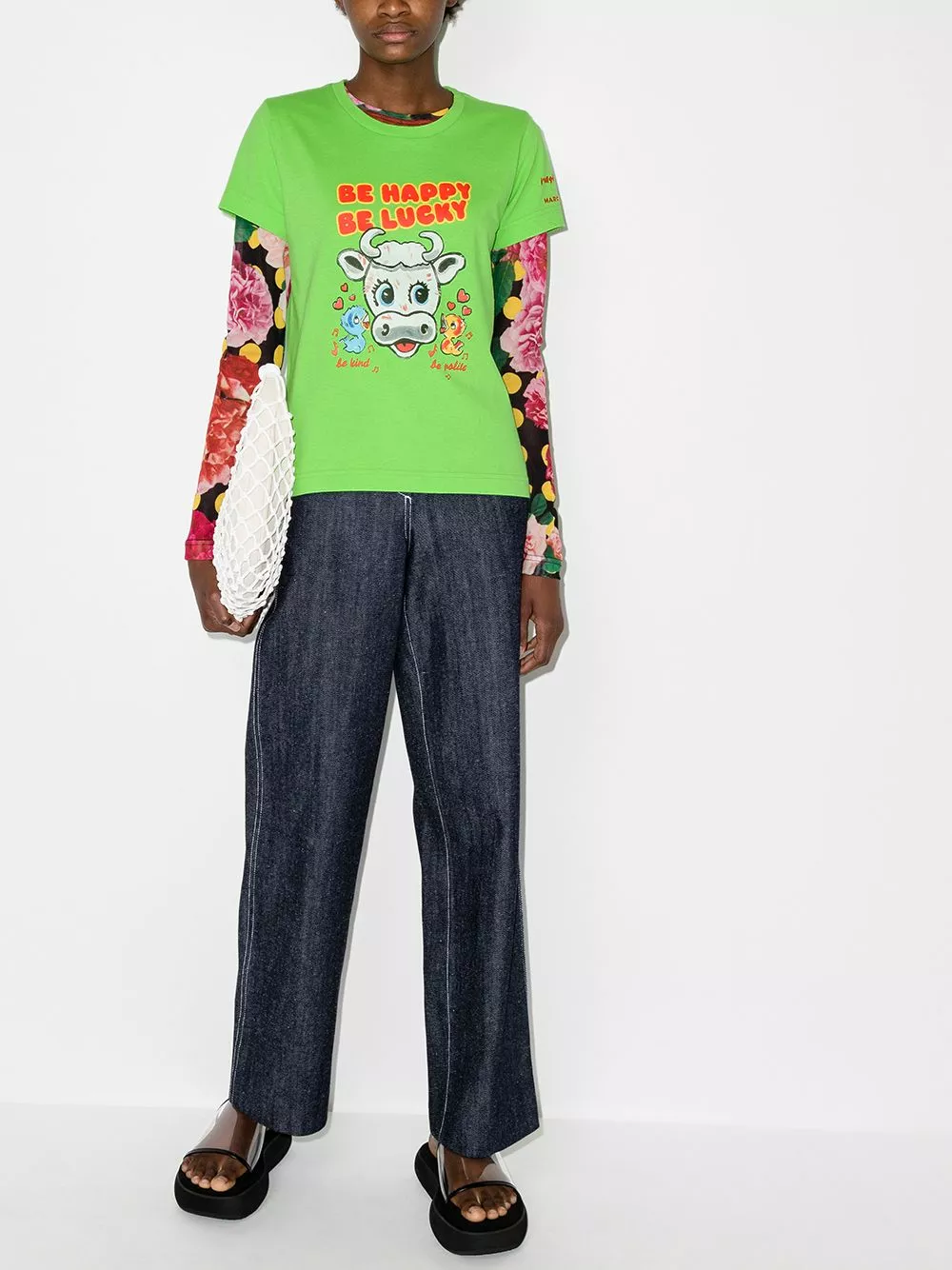 Marc Jacobs X Magda Archer Be Happy Be Lucky cotton T shirt 7 Marc Jacobs x Magda Archer Be Happy Be Lucky cotton T-shirt
