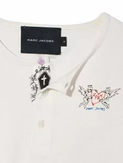 Marc Jacobs The Cropped Tattoo Henley cotton cardigan