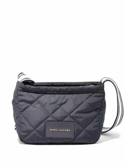 Marc Jacobs logo patch quilted messenger bag
