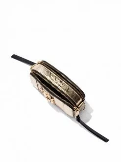 Marc Jacobs The Snapshot metallic-stripe bag