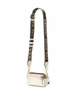 Marc Jacobs The Snapshot metallic-stripe bag