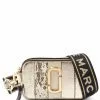 Marc Jacobs The Snapshot metallic-stripe bag