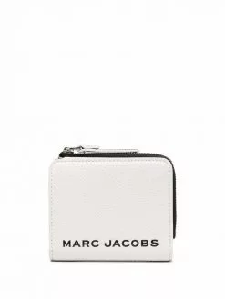 Marc Jacobs mini The Bold Colorblocked Compact Zip logo-debossed wallet