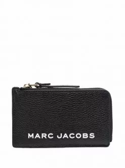 Marc Jacobs small The Bold Top Zip logo-debossed wallet