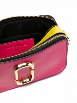 Marc Jacobs logo-plaque colour-block leather crossbody bag