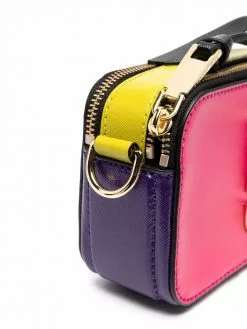 Marc Jacobs logo-plaque colour-block leather crossbody bag