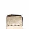 Marc Jacobs The Metallic bold mini compact zip wallet