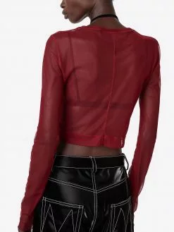 Marc Jacobs The Cropped Mesh long-sleeve T-shirt