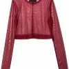 Marc Jacobs The Cropped Mesh long-sleeve T-shirt