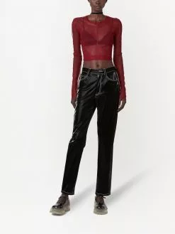 Marc Jacobs The Cropped Mesh long-sleeve T-shirt