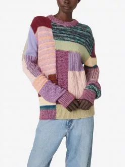 Marc Jacobs patchwork-design long-sleeve jumper