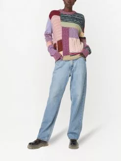 Marc Jacobs patchwork-design long-sleeve jumper