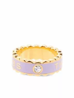 Marc Jacobs The Medallion scallop-edge ring