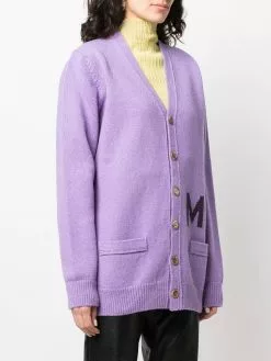 Marc Jacobs intarsia-knit logo cardi-coat