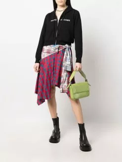 Marc Jacobs intarsia knit-logo zipped hoodie