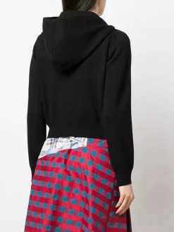 Marc Jacobs intarsia knit-logo zipped hoodie